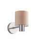 SE21-NM-16-SH3 ADEPT NICKEL MATT WALL LAMP BROWN SHADE+ HOMELIGHTING 77-8301